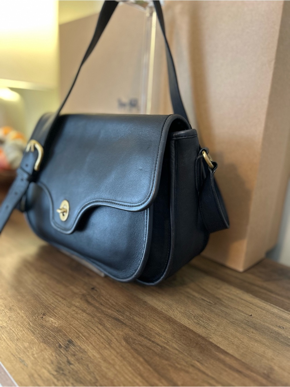 💙 VINTAGE COACH LENOX | NAVY GLOVE-TANNED LEATHER 💙 - Picture 3 of 16